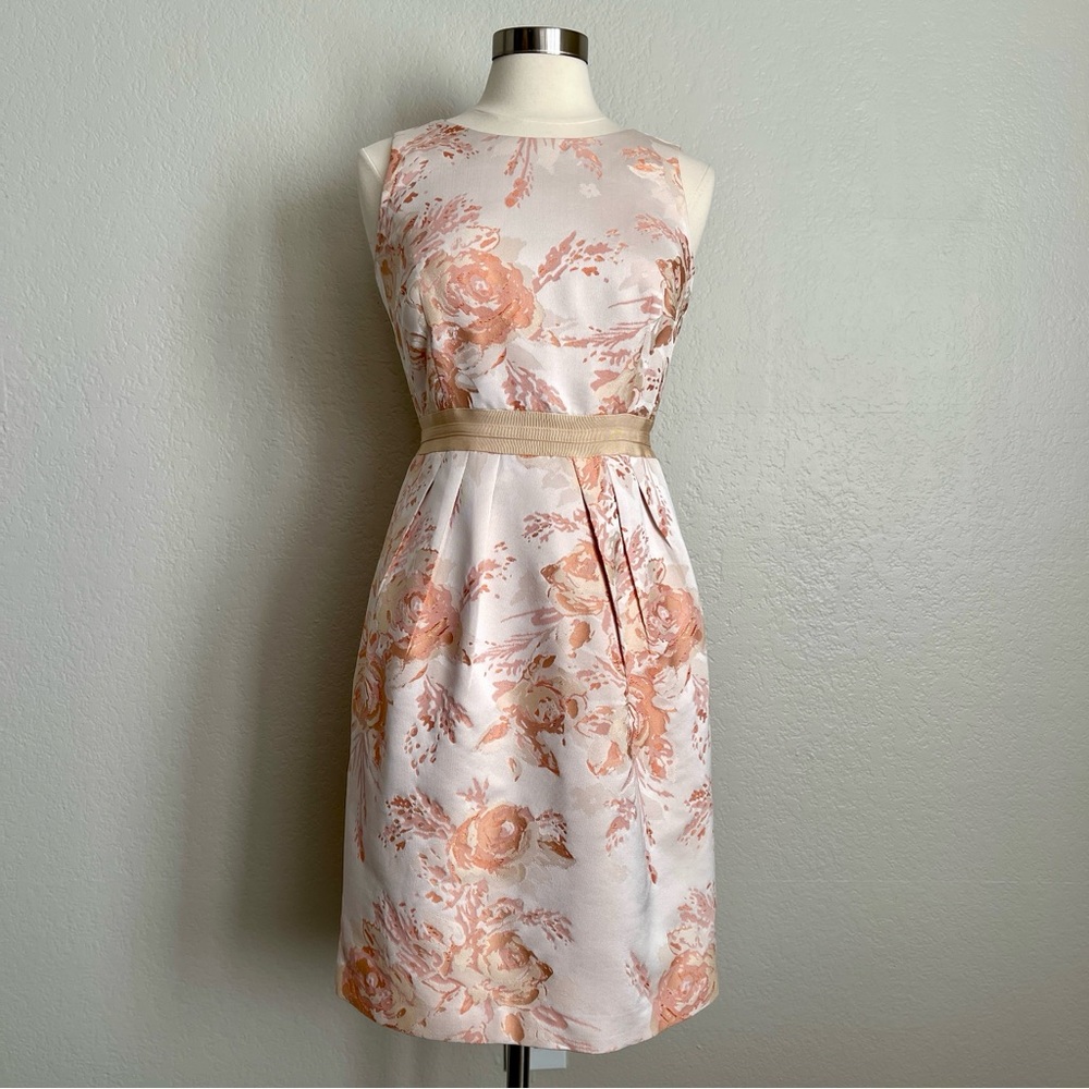 Antonio Melani Size 6 Pink Beige Sleeveless Dress